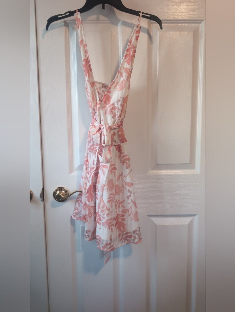 Morris Day Pink Floral Mini Wrap Dress